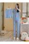 Women’s Cartoon Print Sleepwear Set, Short Sleeve Button Up Pajama Top with Matching Long Trousers, Soft Lightweight Comfortable Material, Cute Casual Homewear, Relaxation Outfit and Cozy Nightwear fo