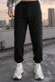 Men's Winter Fleece-Lined Comfortable Cut Sweatpants with Elastic Cuffs - 5