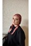 Red Branch Pattern Bamboo Scarf Bonnet - 3