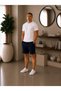 Cool Look with Comfortable Fit Men's Shorts (Navy Blue) - 5