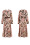 Front Gathered Detailed Waist-Tie Skirt Suit 997 Pink - 4