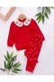 Baby Girl Seasonal Bow Printed Baby Collar 9-12-18-24 Months Slim Fit 2-Piece Baby Set - 2