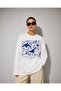 White Fish Print Long Sleeve T-Shirt Suitable for Hijab
