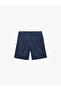 Pleated Classic Bermuda Chino Shorts with Buttoned Pockets - 3