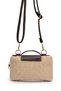 Lock Detailed Box Form Faux Leather Women's Crossbody Bag Lulu Linen Brown - 4