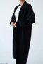 Women's Oversize Balloon Sleeve Long Knitwear Cardigan, Stone, Beige, Black, Brown, Yellow - 3