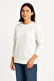 Three thread flat bicycle collar sweatshirt - white - 4