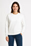 Three thread flat bicycle collar sweatshirt - white - 3