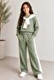 Girl's Scarf+Double Face Fabric Top and Bottom Set 10-15 Years Old 12764Sk - 4