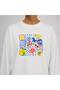 White Summer Printed Long Sleeve T-Shirt Suitable for Hijab - 3