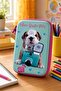 Eva Pencil Bag Pencil Case with Dog Green 23X16 cm School Pencil Case Stationery Material Bag - 4