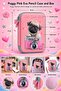 Eva Pencil Bag Pencil Case with Dog Pink 23X16 cm School Pencil Case Stationery Material Bag - 2