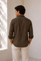 100% Pure Linen Fabric Regular Fit Comfortable Flowing Long Sleeve Shirt |   Ee100128043 - 3