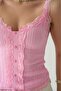 Women's Button Detailed Lace Knitwear Undershirt - 3