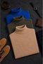 Men's 3-Pack Turtleneck Long Sleeve Winter Sweater – Slim Fit Basic Knitwear