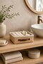 Lidless Jute Organizer S Size 26X20X10 cm In-Cabinet Shelf Bathroom Accessory Organizer Storage Box - 4