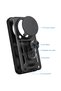 Case Compatible with Xiaomi 17 Ultra with Sliding Camera Protection, Ring and Magnet Tank Cover, Black - 7