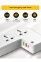 سلك تمديد طاقة تاور، 70 واط مع 4 منافذ عالمية، 2 USB‑C PD3.0، شحن سريع USB‑A، كيبل بطول 2 م، واقي من - 5