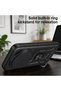 Case Compatible with Xiaomi 17 Ultra with Sliding Camera Protection, Ring and Magnet Tank Cover, Black - 3