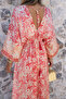 Orange Standard Size Ethnic Dress with Embroidered Sequins - 5