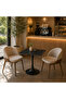 Square Ceramic Cafe Table, 70 x 70 cm - Black - 2