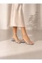 Zeva Kids Butterfly Detailed Stoned Evening Dress Sandals Transparent Heeled Ankle Strap Shoes - 3