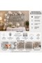 50 Pieces Balloon Happy Birthday Foil Set White Silver Birthday Decoration Set 50 Balloons Happy Birthday Foil Lettering Silver Wall Curtain Balloon Chain Balloon Party Birthday Decoration Set - 4