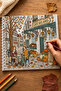 Autumn Adult Coloring Book - 35 Sheets 35 Images - Spiral Bound - 20X20 cm - 4