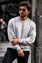 Men's Thick Woven Red A.Grey Sweatshirt - 3