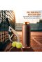 ® 100% Pure Copper Premium Water Bottle 950 ml | Matte Finish Brown - 4