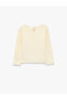 Bow-Tie Cotton Camisole Crew Neck Long Sleeve T-Shirt - 4
