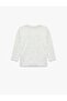 Long Sleeve Crew Neck Dinosaur Printed T-Shirt - 4
