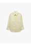 Buttoned Long Sleeve Classic Collar Shirt - 6