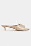 Castiel Ten Rustic Patterned Round Toe Women's Thin Heeled Slippers - 5