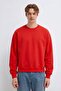 Men's 3 Thread Organic Trend Red Sweatshirt - 6