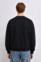 Men's 3 Thread Organic Trend Black Sweatshirt - 5