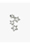 Stone Detailed Star Figured Geometric Dangle Earrings - 3