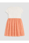 Özmarka New Season White Crew Neck Lace Girls' Dress - 3