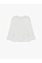 Dog Printed Cotton Crew Neck Long Sleeve Oversize T-Shirt - 5