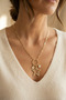 Gold Color Paperclip Chain Star Model Zircon Stone Women's Necklace - - 2