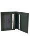 Khaki Green Genuine Leather Double Fold Vertical Model Sports Men's Wallet // 3010-Khaki̇