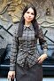 Women's Plaid Shirt with Belt and Agraflas Sun452