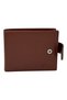 Horizontal Model Genuine Leather Classic Men's Wallet with Coin Compartment - Brown - 5
