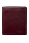 Genuine Leather Vertical Model Multi-Compartment Sports Men's Wallet Claret Red - 4
