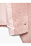 Button Detailed Double Breasted Collar Long Sleeve Cropped Tweed Jacket - 4