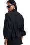 Black Beaded Embroidered Stand Collar Jacket 9773 - 6