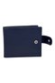 Horizontal Model Genuine Leather Classic Men's Wallet with Coin Compartment Navy Blue - 5