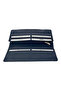 Genuine Leather Handheld Portfolio Wallet with Phone Slot and Magnetic Closure, Navy Blue - 2