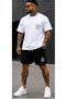 Men's T-Shirt Shorts - T-Shirt with Shorts Set Elemek Focus Printed