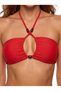 Donlaritta Women's Halter Neck Strapless Bead Detailed Drop Neckline Bikini Set - 2